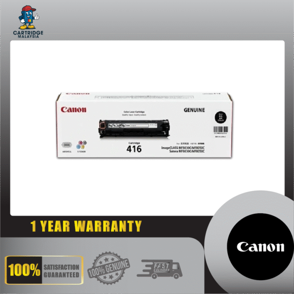 Cart 416 / Canon 416 BLACK Laserjet Toner Cartridge