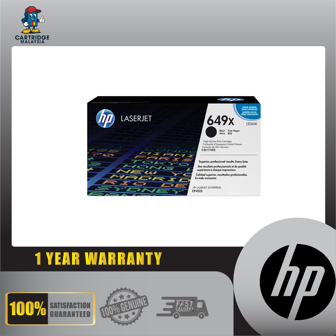 CE260X HP 649X LaserJet CP4525 17K Black Print Cartridge