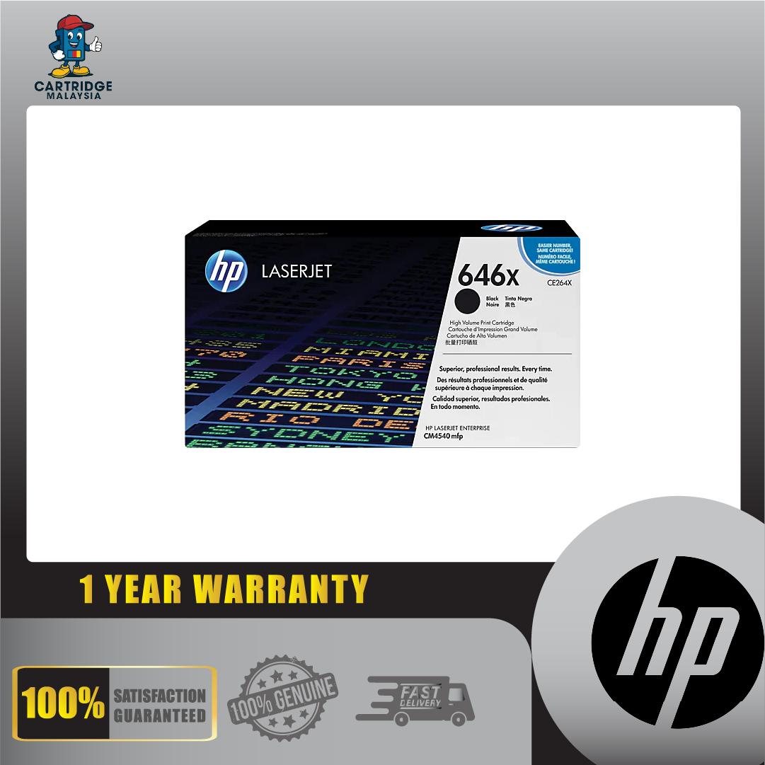 CE264X HP 646X LaserJet CM4540 MFP Black Print Cartridge