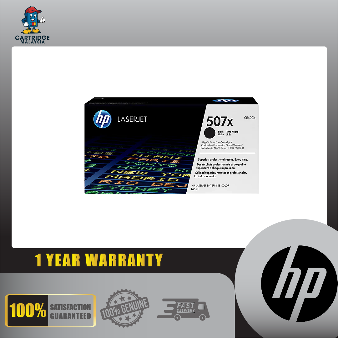 CE400X HP 507X Black LaserJet Toner Cartridge
