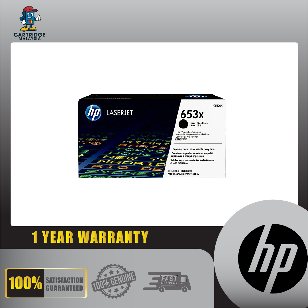 CF320X HP 653X Black LaserJet Toner Cartridge