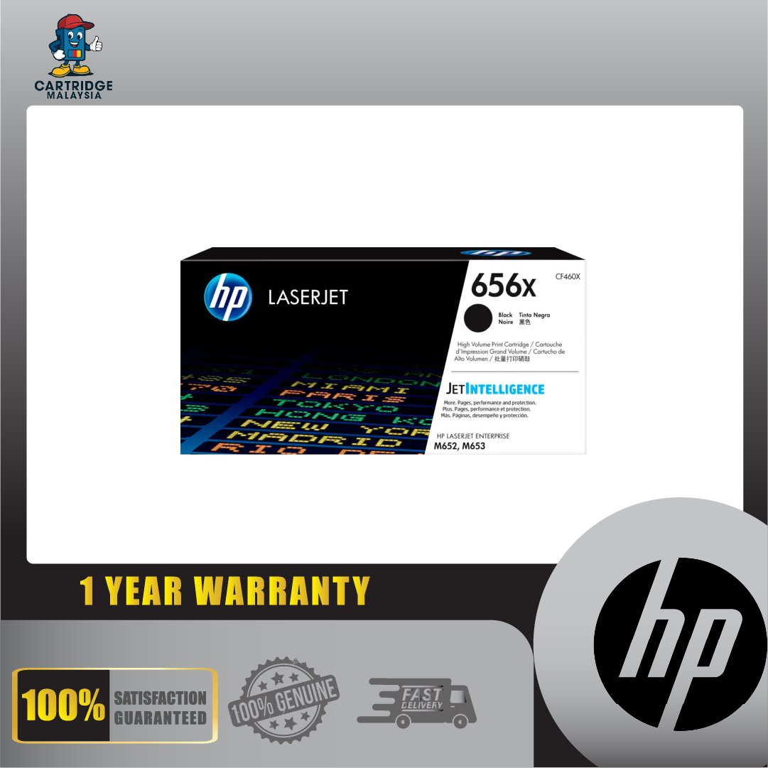 CF460X HP 656X Black Original LaserJet Toner Cartridge