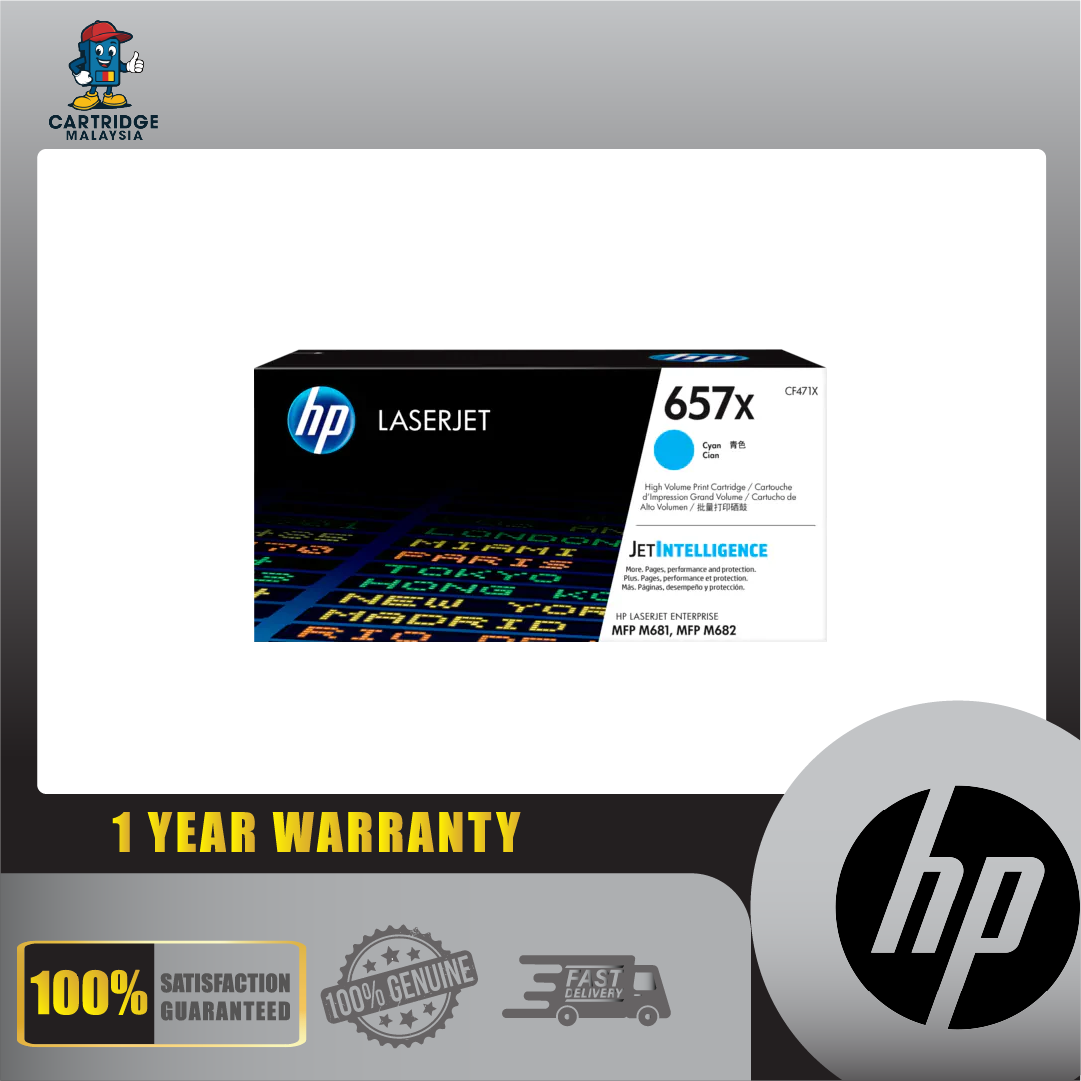 CF471X HP 657X Cyan Original LaserJet Toner Cartridge