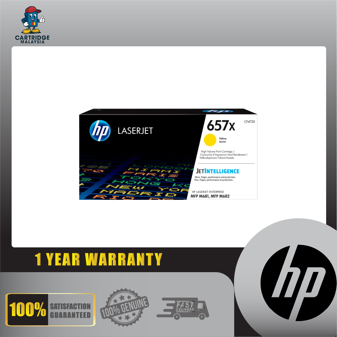 CF472X HP 657X Yellow Original LaserJet Toner Cartridge