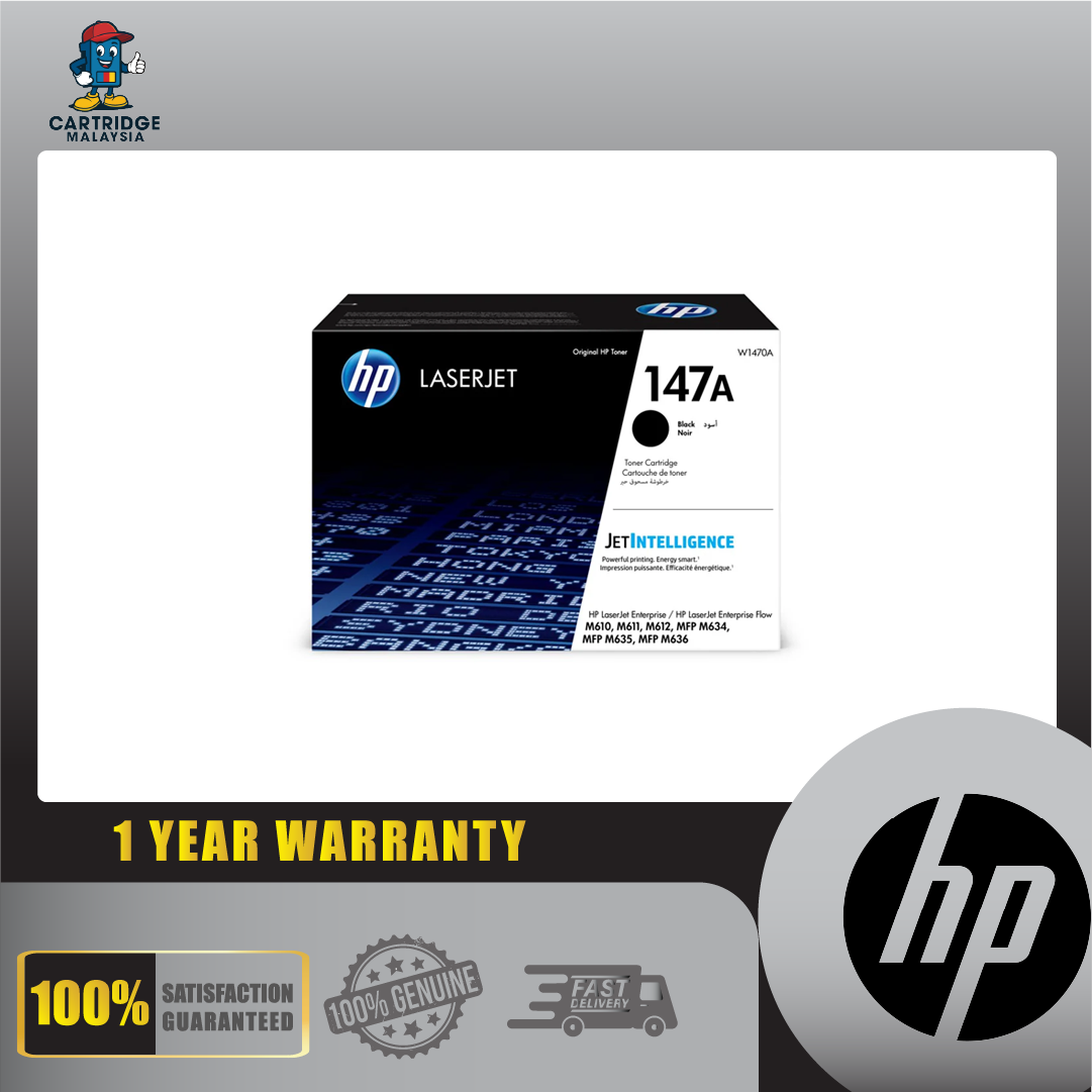 HP 147A Black Original LaserJet Toner Cartridge W1470A