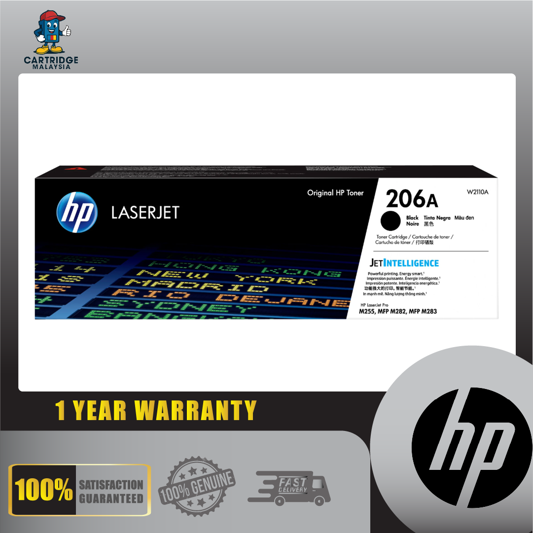 HP 206A Original Black LaserJet Toner Cartridge W2110A