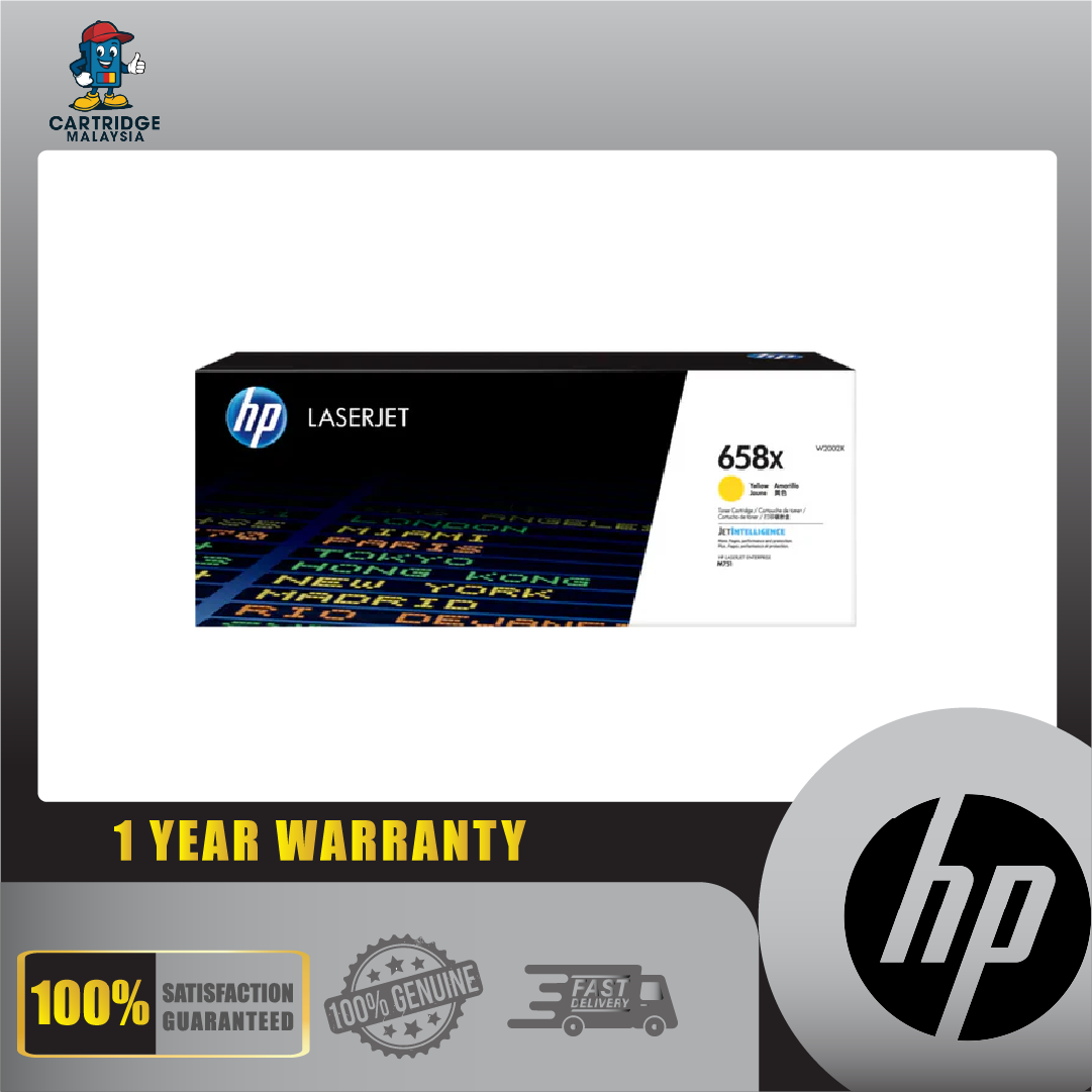 W2002X HP 658X Yellow LaserJet Toner Cartridge