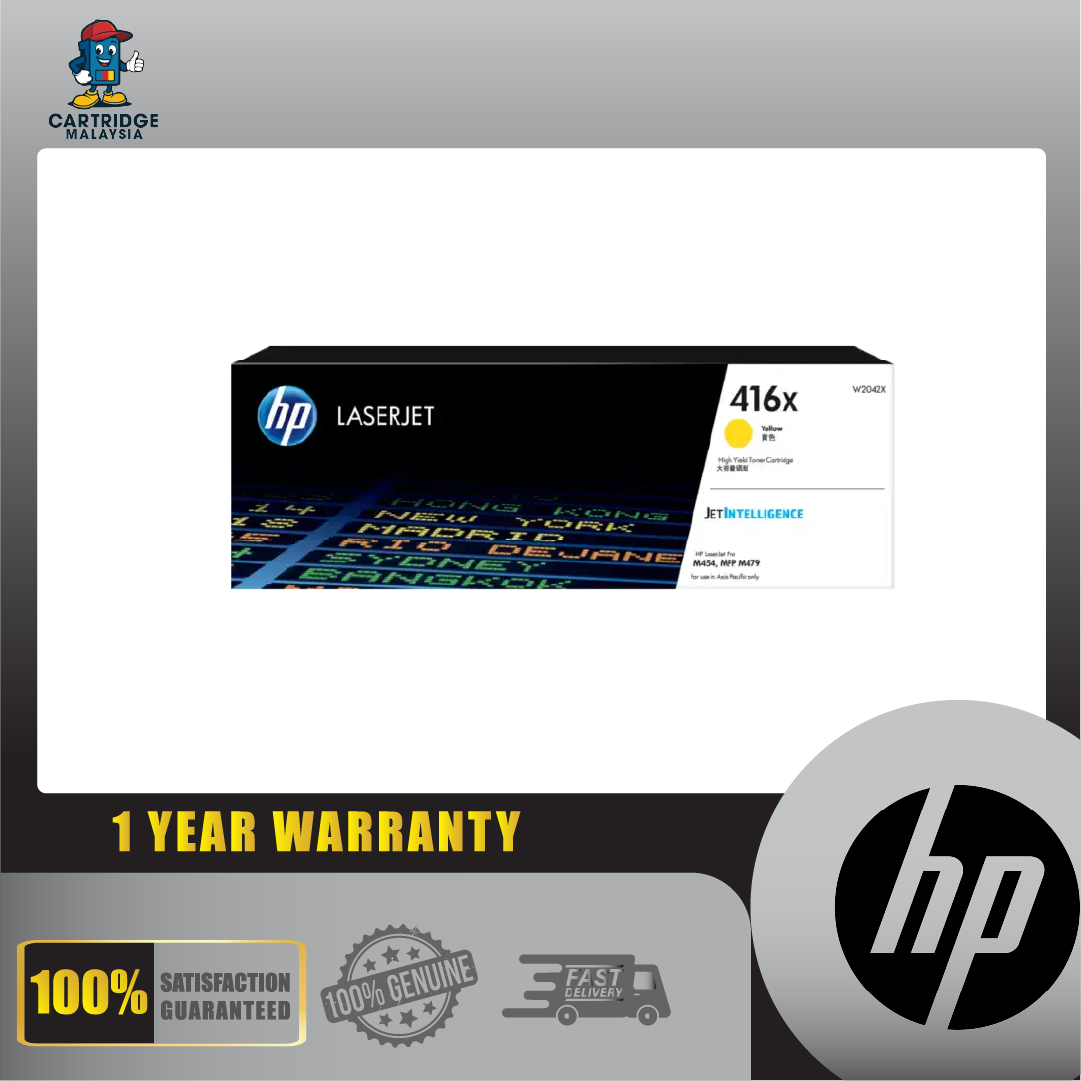 W2042X HP 416X Yellow LaserJet Toner Cartridge