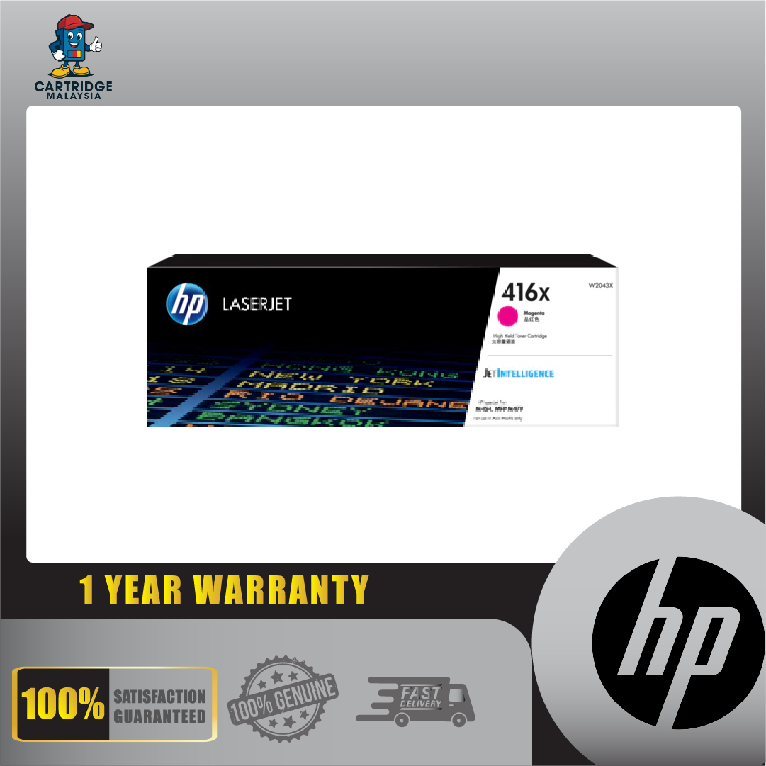 W2043X HP 416X Magenta LaserJet Toner Cartridge