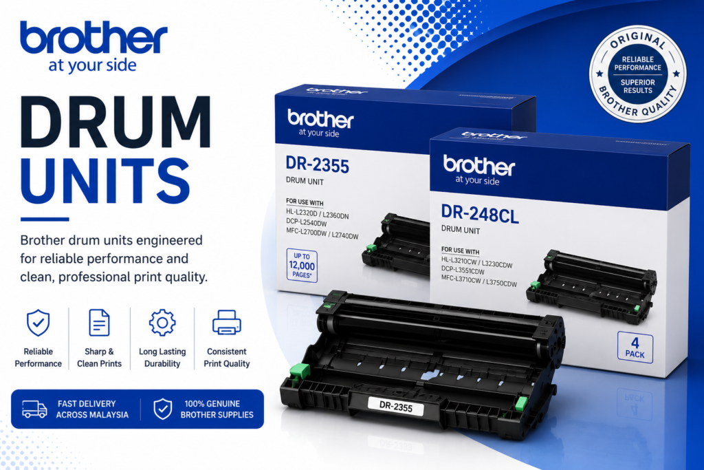 Brother drum units for laser printers in Malaysia.